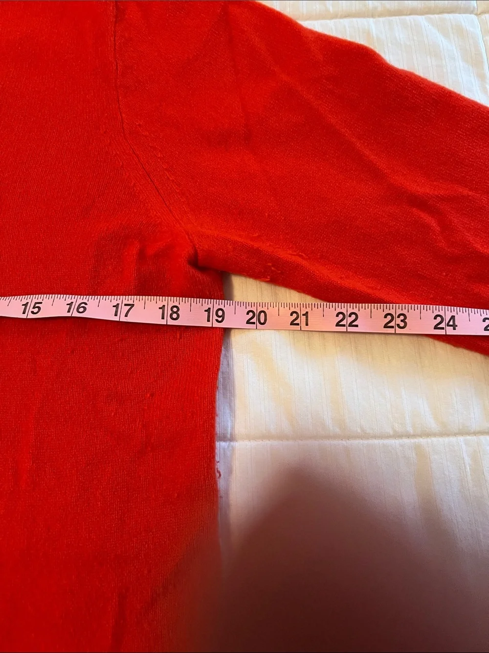 J. Crew Poppy Red Crewneck Cashmere Sweater with Leopard Heart